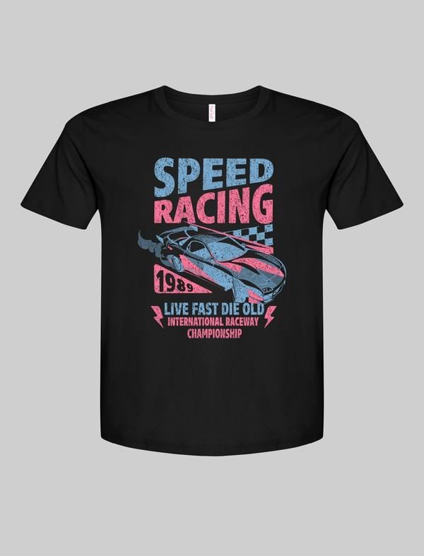 VINTAGE UNISEX SPEED RACING GRAPHIC TEE