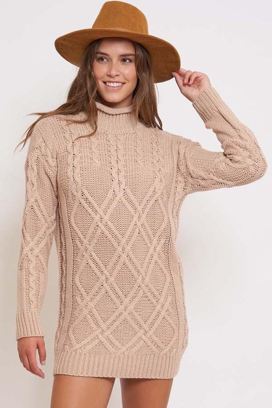 turtle neck sweater dress